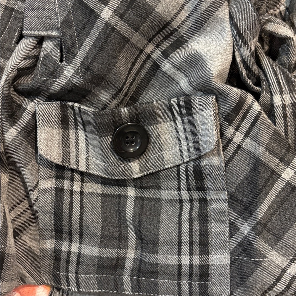 Apt. 9 Women's Checkered Trench Coat - Black and Gray - Picture 4 of 4